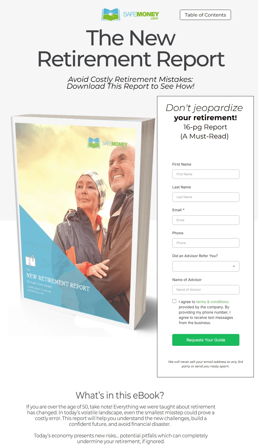 New Retirement Report e-book cover